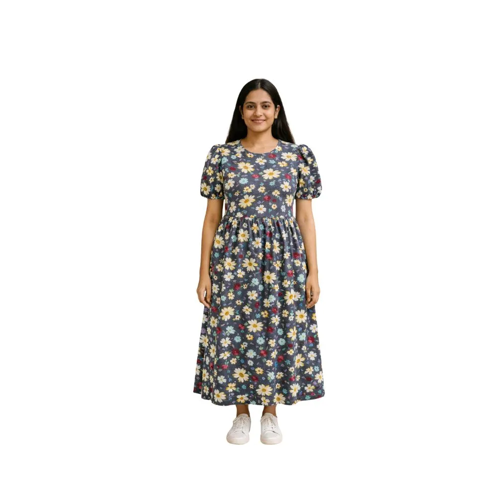Women's Zipless Feeding Wear Puff Sleeve